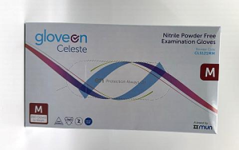 Celeste Nitrile Examination Glove, Powder Free, Violet Blue, M