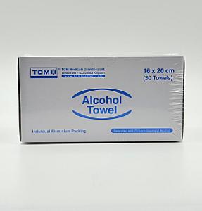 Alcohol Towel, 75% v/v lsopropyl Alcohol, 16 x 20cm